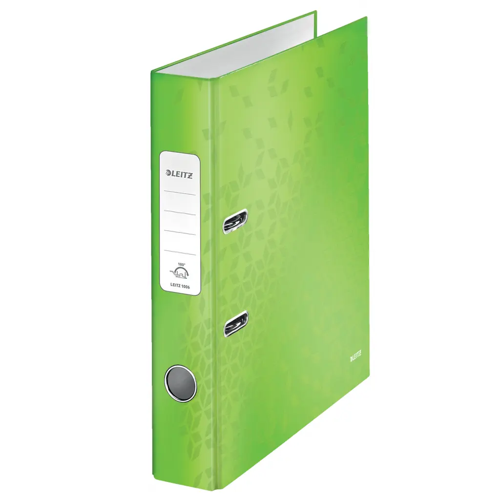 Leitz Lever Arch File 180 WOW A4 50mm Green (Pack 10) - 10060054