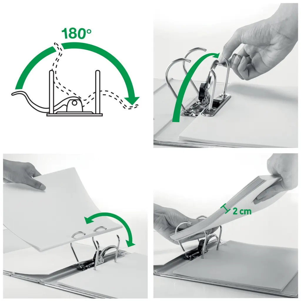 Leitz Lever Arch File 180 WOW A4 50mm Red (Pack 10) - 10060026