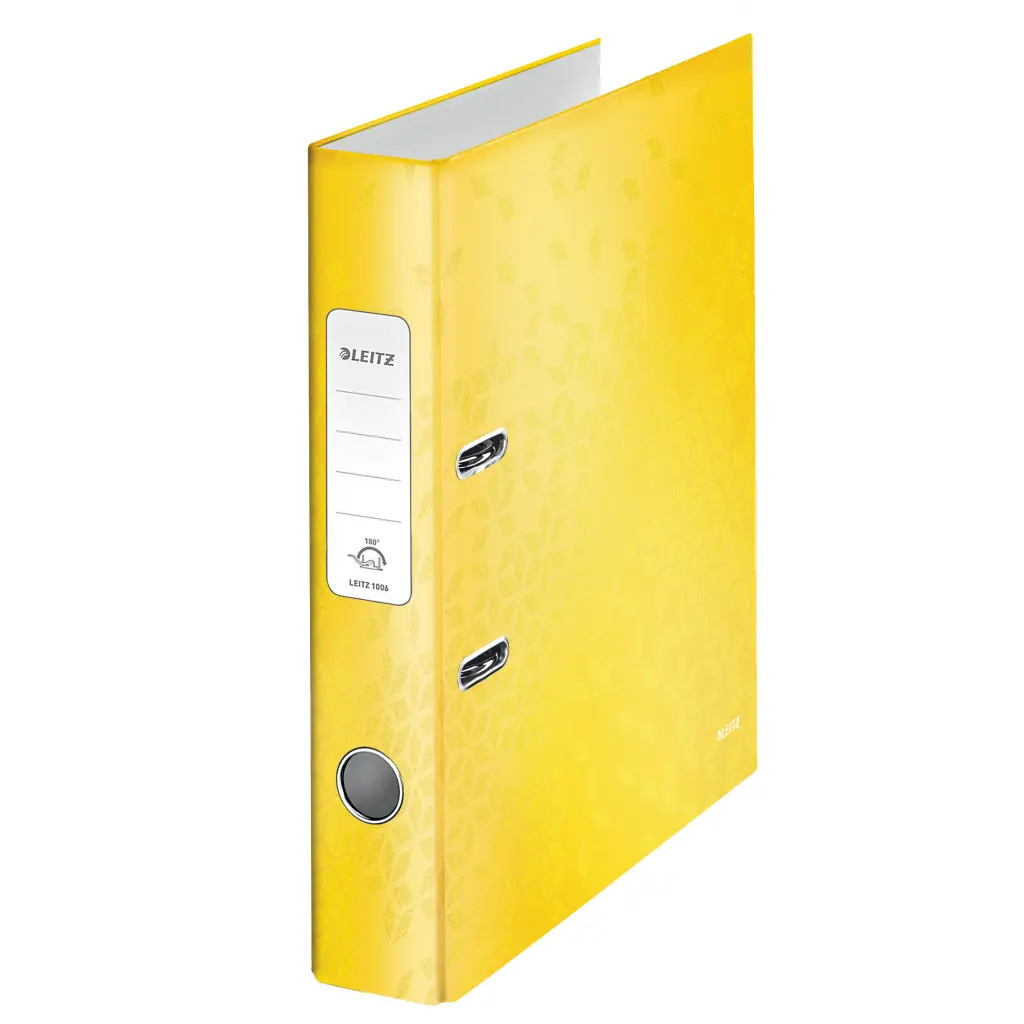 Leitz Lever Arch File 180 WOW A4 50mm Yellow (Pack 10) - 10060016