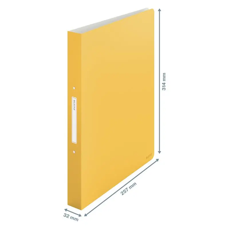 Leitz Ringbinder Cosy A4 PP 2RR 25mm Warm Yellow (Pack 10) - 42380019