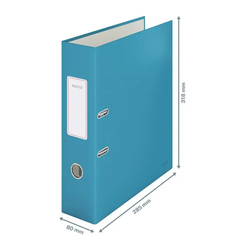 Leitz Lever Arch File 180 Cosy A4 80mm Calm Blue (Pack 6) - 10610061