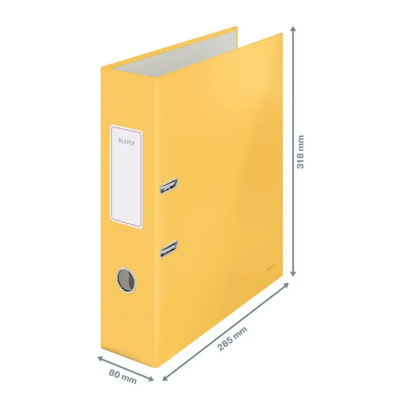 Leitz Lever Arch File 180 Cosy A4 80mm Warm Yellow (Pack 6) - 10610019