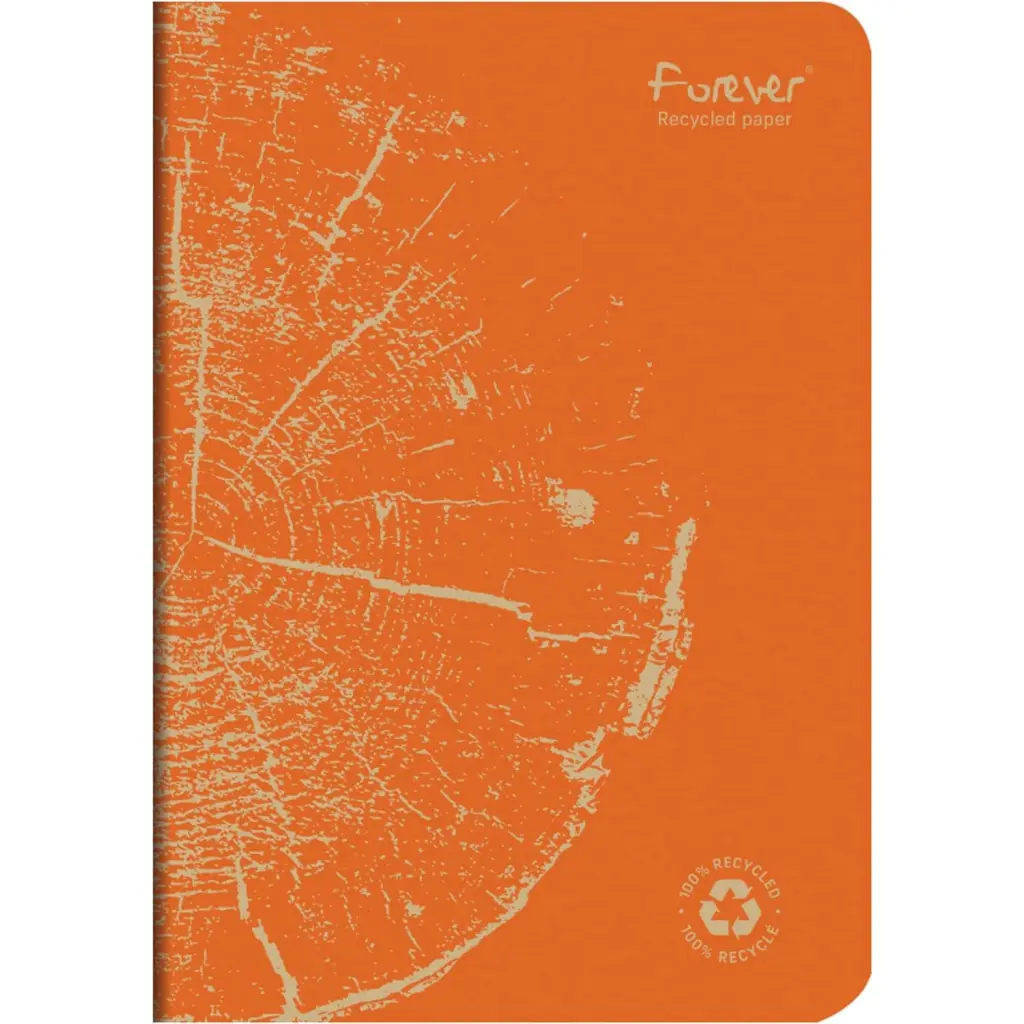 Clairefontaine Forever Recycled A5 Stapled Notebooks 120 Pages 90gsm Feint Ruled Paper Assorted Colours (Pack 5) - 68486C