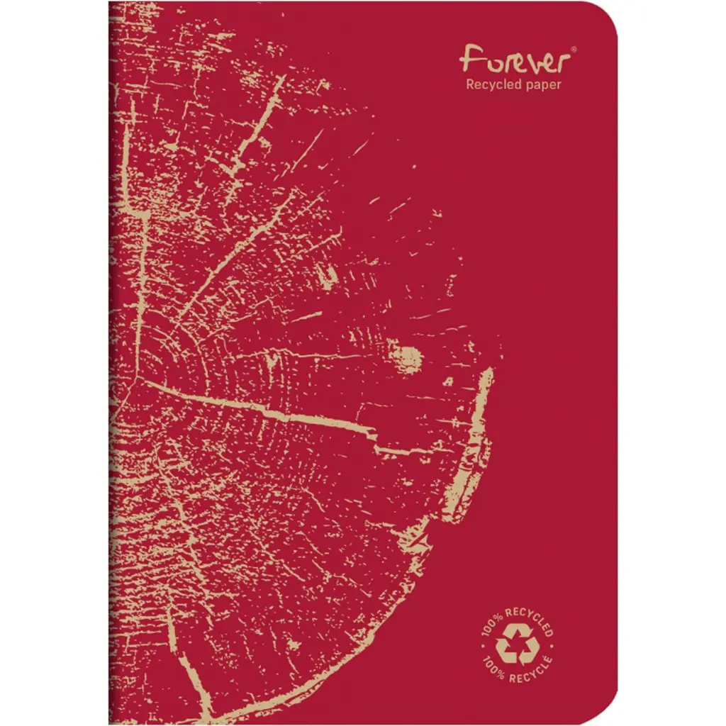 Clairefontaine Forever Recycled A5 Stapled Notebooks 120 Pages 90gsm Feint Ruled Paper Assorted Colours (Pack 5) - 68486C