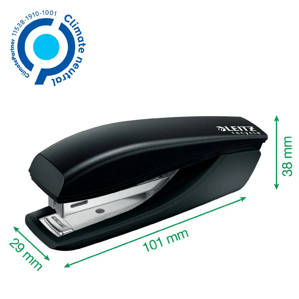 Leitz NeXXt Recycle Mini Stapler 10 Sheets Black - 56170095