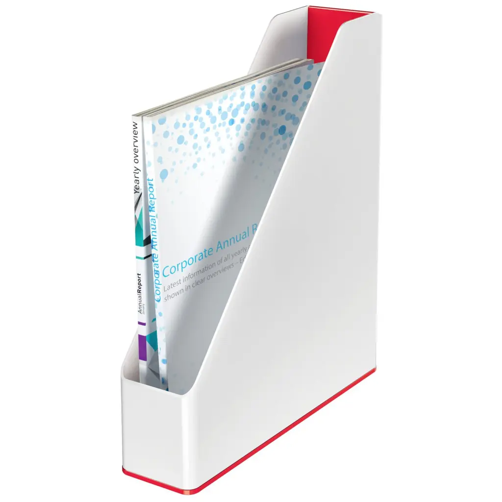 Leitz WOW Duo Colour Magazine File White/Red - 53621026