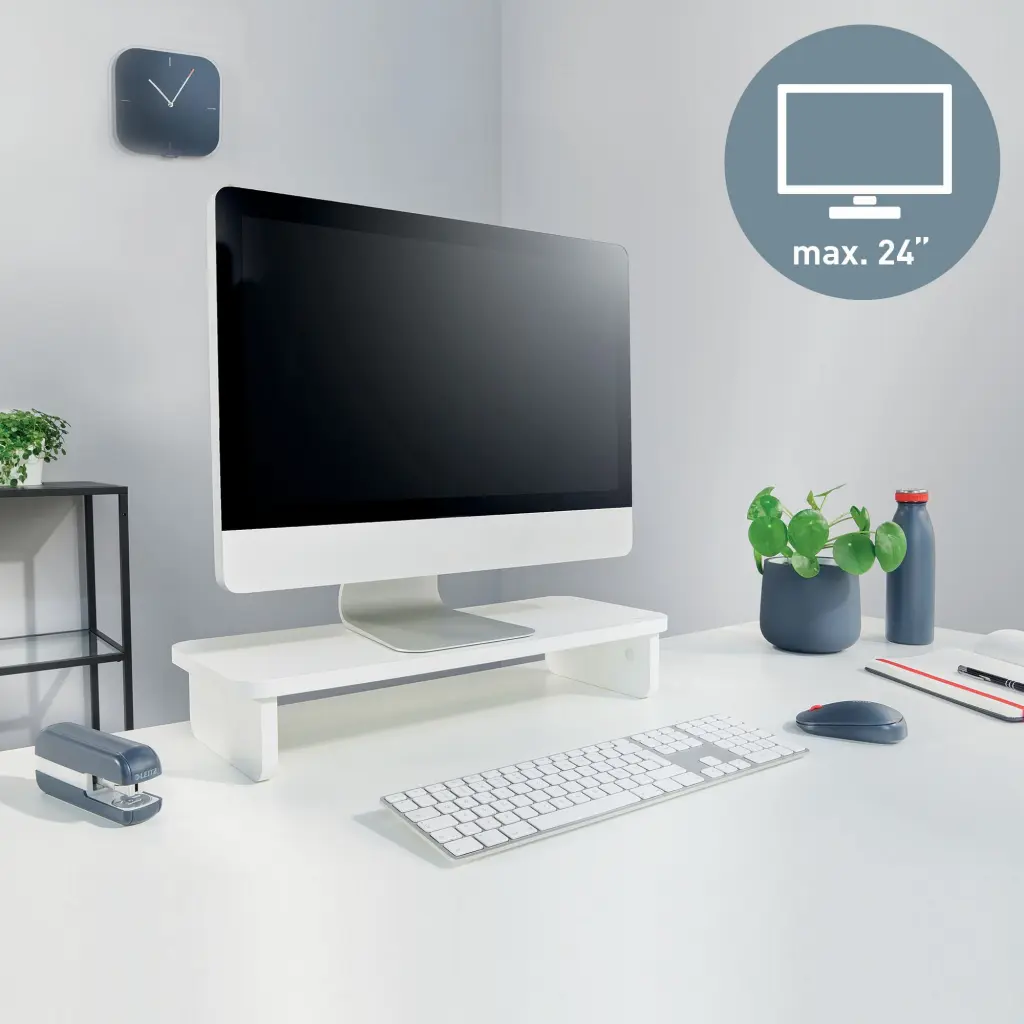 Leitz Ergo Stylish Monitor Riser Stand White - 64340001