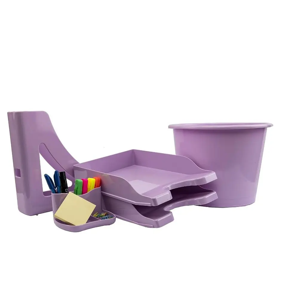 Deflecto Desk Accessory Starter Kit Lavender CP175YTLAV