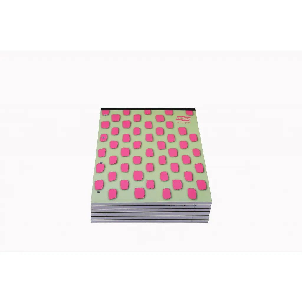 Europa Splash A4 Refill Pad Headbound 140 Pages 80gsm FSC Paper Ruled With Margin Punched 4 Holes Pink (Pack 6) - EU1511Z