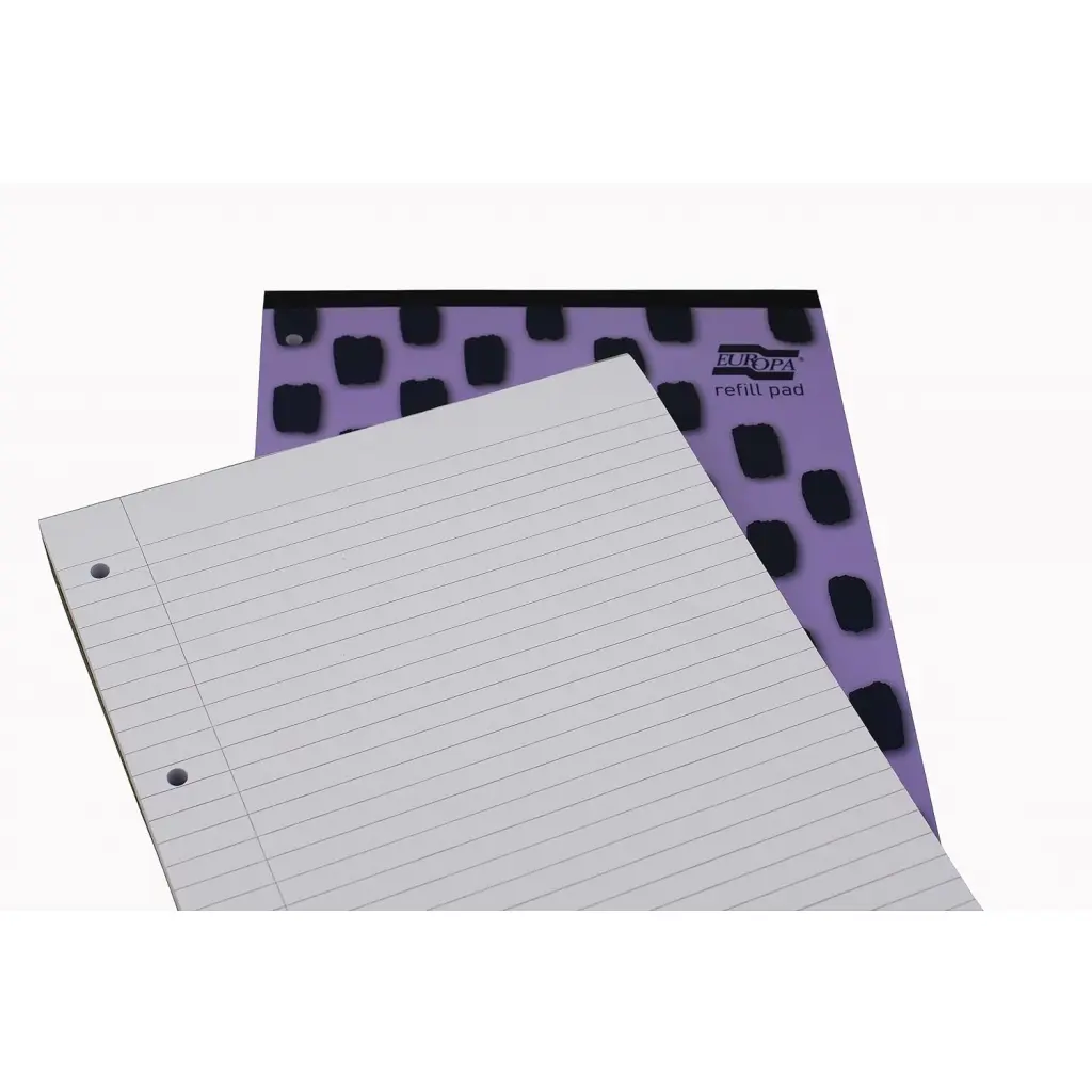 Europa Splash A4 Refill Pad Headbound 140 Pages 80gsm FSC Paper Ruled With Margin Punched 4 Holes Purple (Pack 6) - EU1510Z