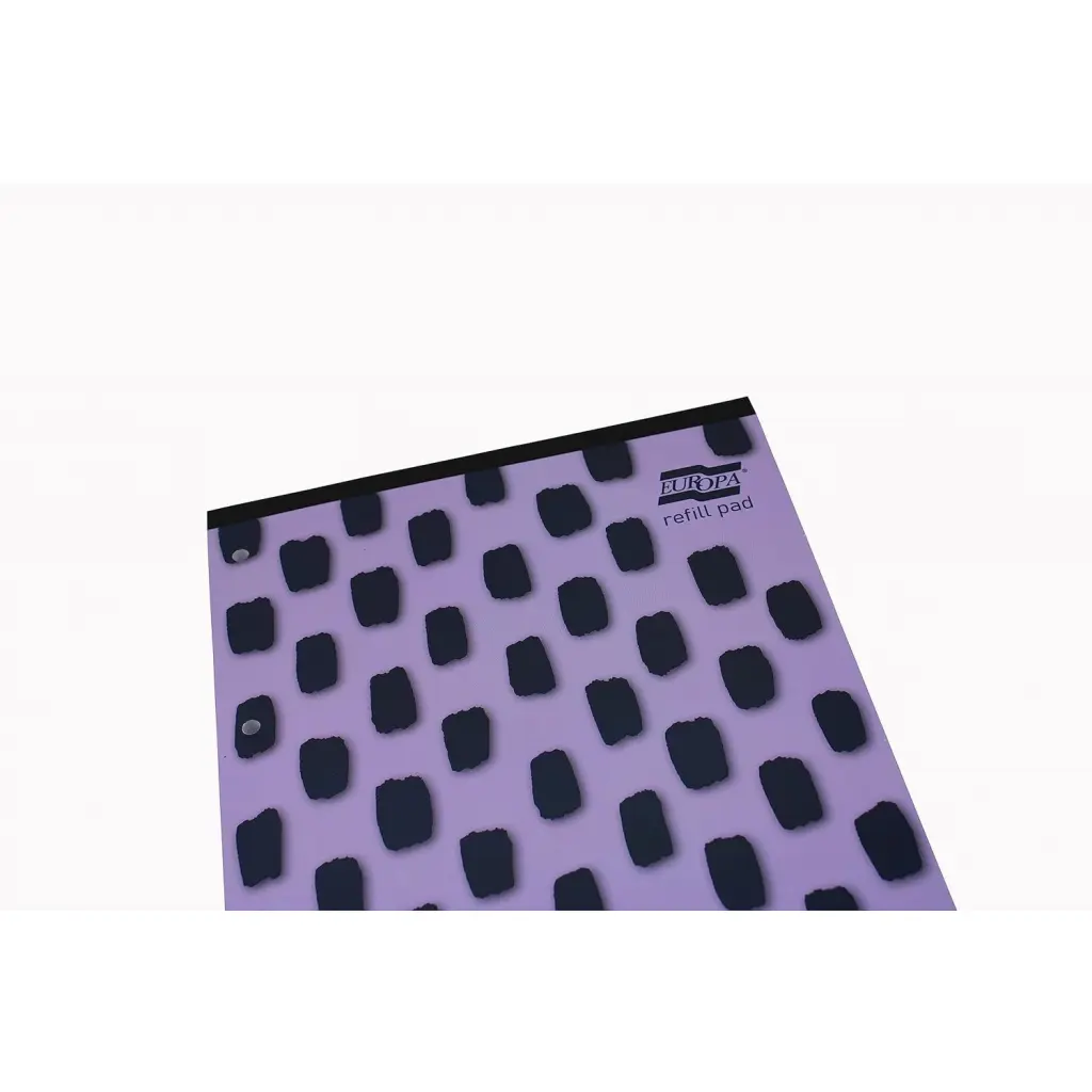 Europa Splash A4 Refill Pad Headbound 140 Pages 80gsm FSC Paper Ruled With Margin Punched 4 Holes Purple (Pack 6) - EU1510Z