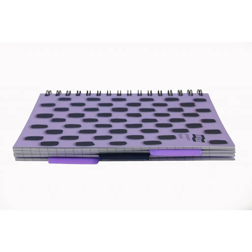 Europa Splash A5 Project Book Wirebound 200 Micro Perforated Pages 80gsm FSC Ruled Paper Punched 4 Holes Purple (Pack 3) - EU1508Z