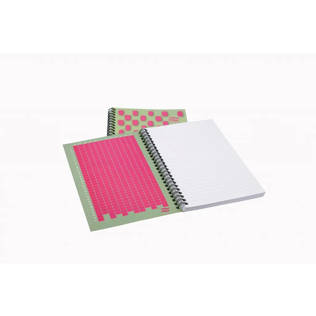 Europa Splash A5 Notepad Wirebound 160 Pages 80gsm FSC Paper Ruled Punched 4 Holes Pink (Pack 3) - EU1505Z