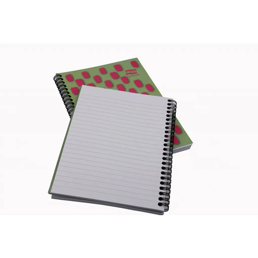 Europa Splash A5 Notepad Wirebound 160 Pages 80gsm FSC Paper Ruled Punched 4 Holes Pink (Pack 3) - EU1505Z