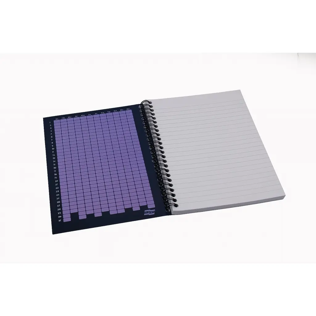 Europa Splash A5 Notepad Wirebound 160 Pages 80gsm FSC Paper Ruled Punched 4 Holes Purple (Pack 3) - EU1504Z