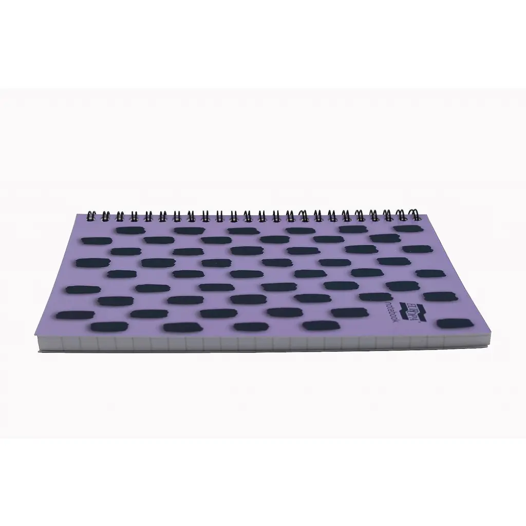 Europa Splash A5 Notepad Wirebound 160 Pages 80gsm FSC Paper Ruled Punched 4 Holes Purple (Pack 3) - EU1504Z