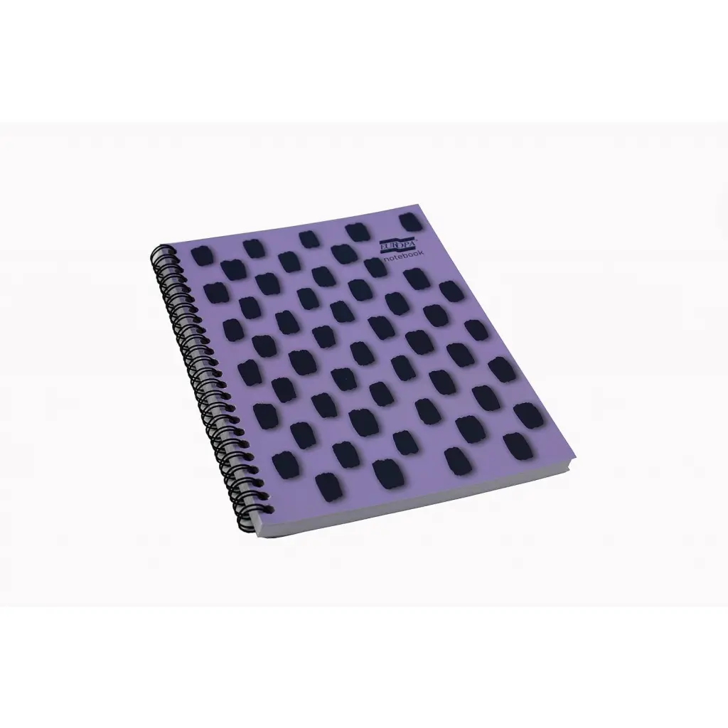 Europa Splash A5 Notepad Wirebound 160 Pages 80gsm FSC Paper Ruled Punched 4 Holes Purple (Pack 3) - EU1504Z