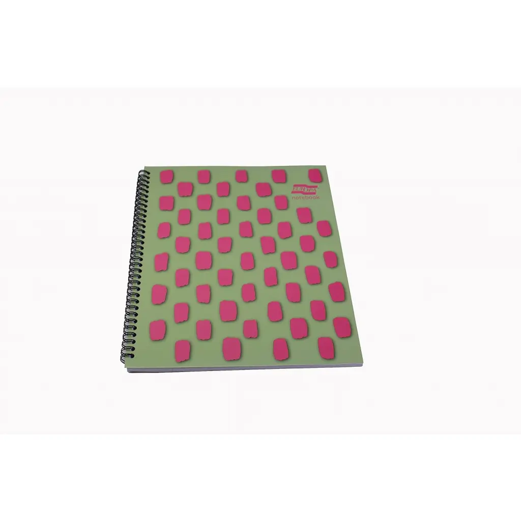 Europa Splash A4+ Notepad  Wirebound 160 Pages 80gsm FSC Paper Ruled With Margin Punched 4 Holes Pink (Pack 3) - EU1503Z