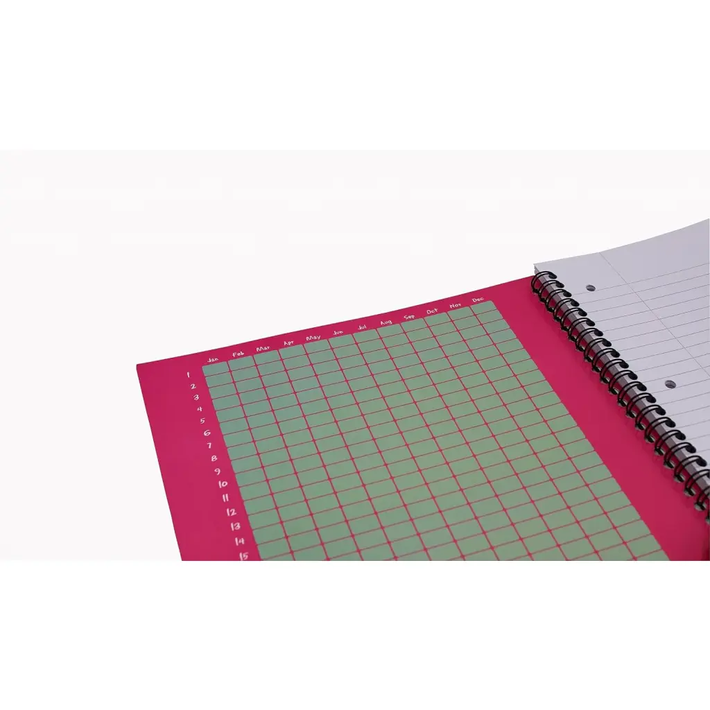 Europa Splash A4+ Notepad  Wirebound 160 Pages 80gsm FSC Paper Ruled With Margin Punched 4 Holes Pink (Pack 3) - EU1503Z