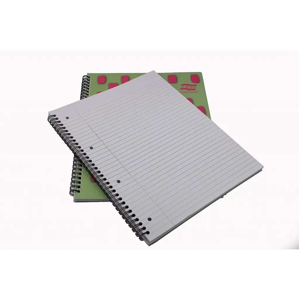 Europa Splash A4+ Notepad  Wirebound 160 Pages 80gsm FSC Paper Ruled With Margin Punched 4 Holes Pink (Pack 3) - EU1503Z