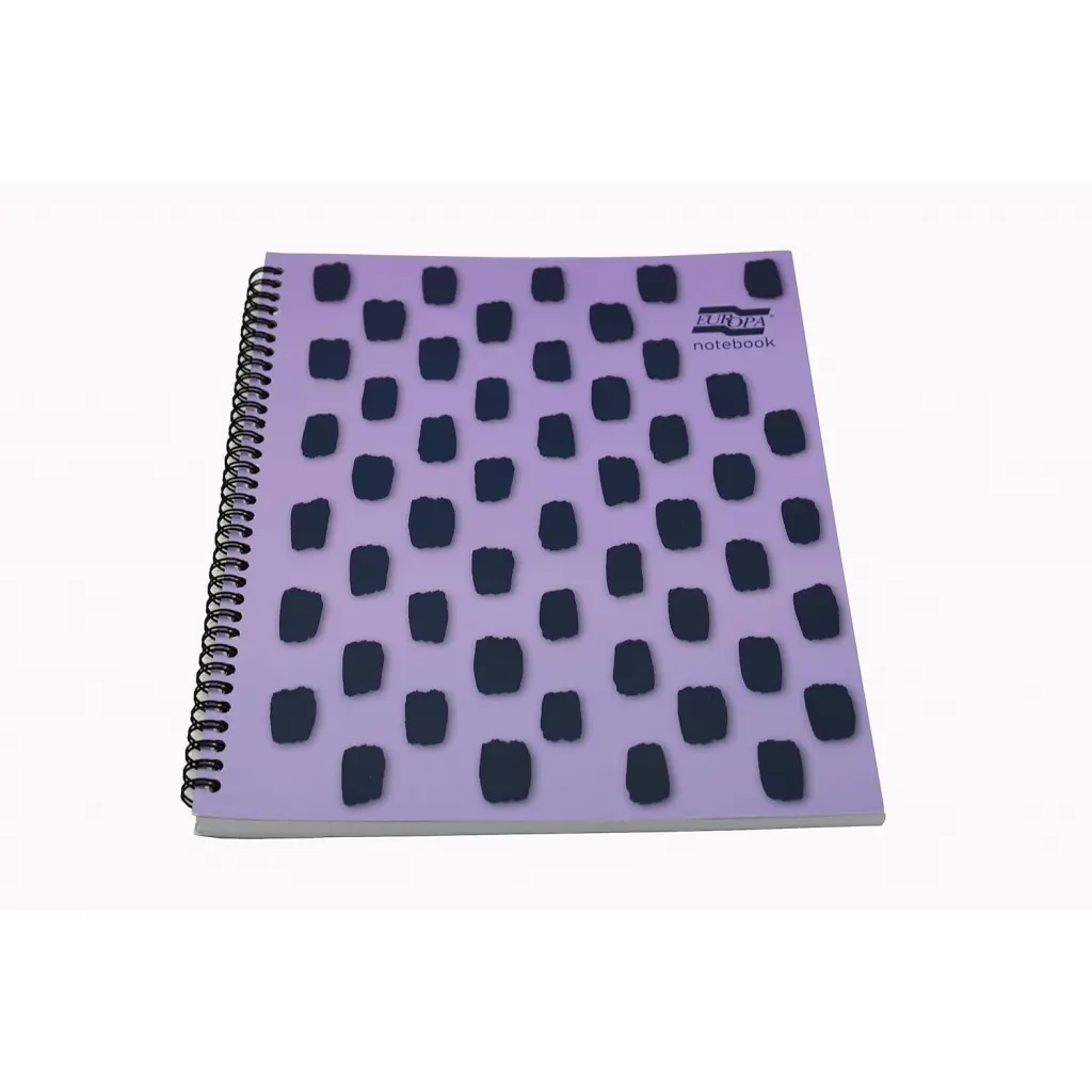 Europa Splash A4+ Notepad Wirebound 160 Pages 80gsm FSC Paper Ruled With Margin Punched 4 Holes Purple (Pack 3) - EU1502Z