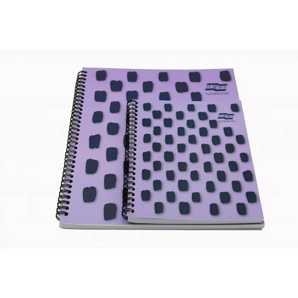 Europa Splash A4+ Notepad Wirebound 160 Pages 80gsm FSC Paper Ruled With Margin Punched 4 Holes Purple (Pack 3) - EU1502Z