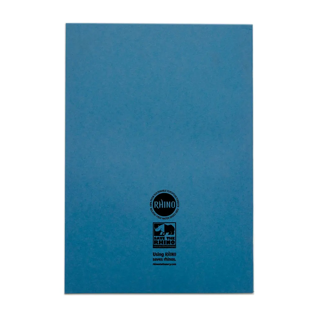 Rhino 13 x 9 A4+ Oversized Exercise Book 40 Page 7mm Squared Light Blue (Pack 100) - VDU024-360-4