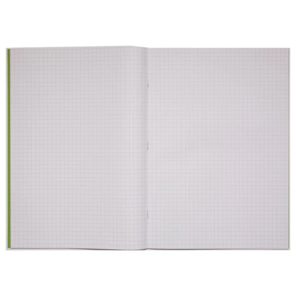 Rhino 13 x 9 A4+ Oversized Exercise Book 40 Page 7mm Squared Light Green (Pack 100) - VDU024-320-6