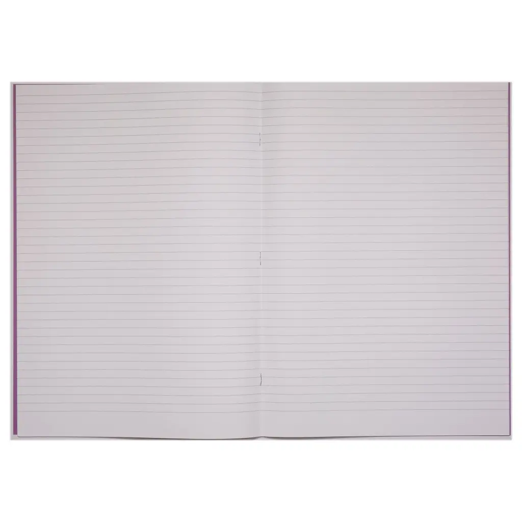 Rhino 13 x 9 A4+ Oversized Exercise Book 40 Page Ruled 8mm Purple (Pack 100) - VDU024-130-4