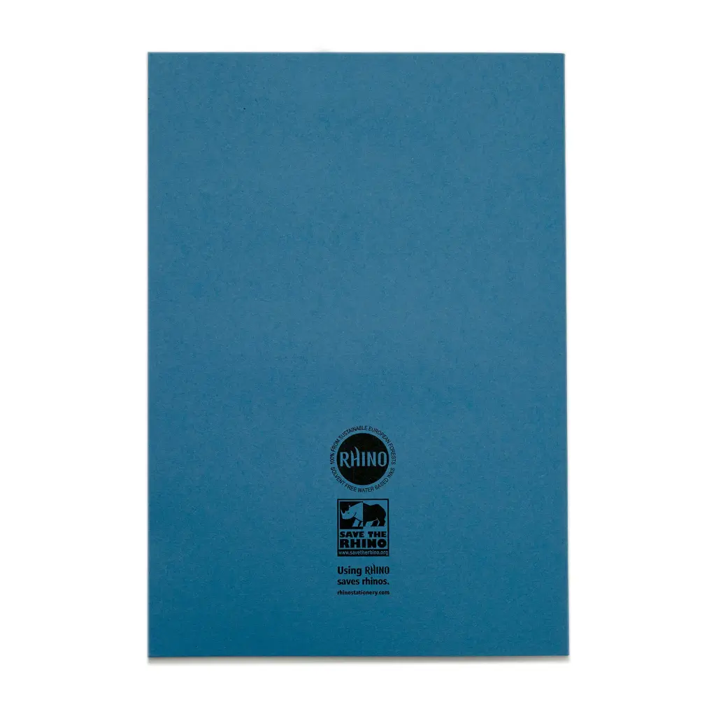 Rhino A4 Exercise Book 32 Page Plain Light Blue (Pack 100) - VDU014-84-2