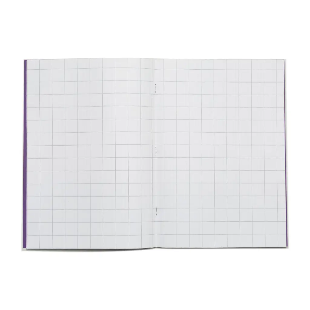 Rhino A4 Exercise Book 32 Page 20mm Squared Purple (Pack 100) - VDU014-300-0