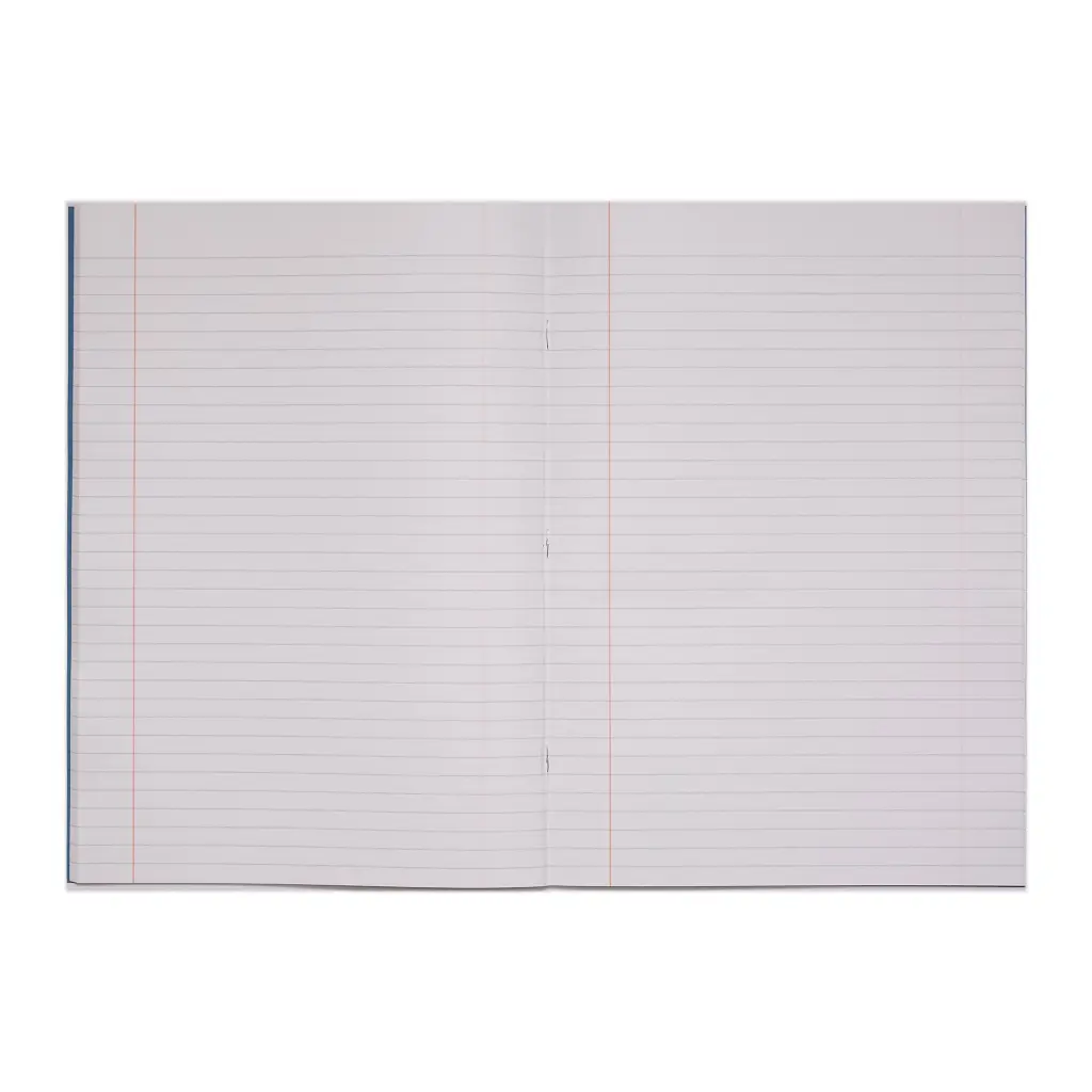 Rhino A4 Exercise Book 32 Page Feint Ruled 8mm With Margin Light Blue (Pack 100) - VDU014-178-6