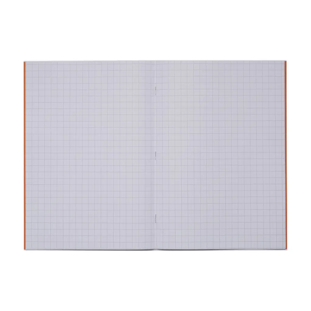 Rhino A4 Exercise Book 32 Page 10mm Squared Orange (Pack 100) - VDU014-155-6