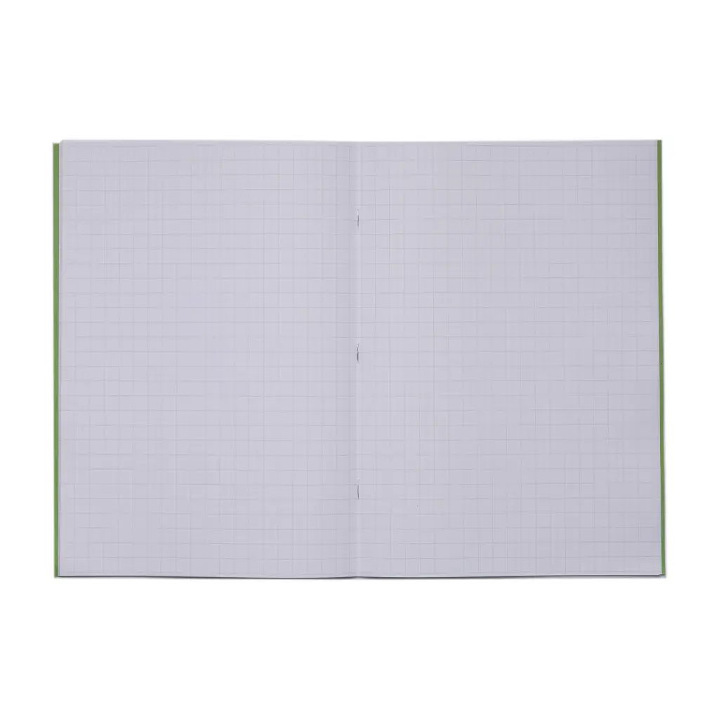 Rhino A4 Exercise Book 32 Page 10mm Squared Light Green (Pack 100) - VDU014-151-8