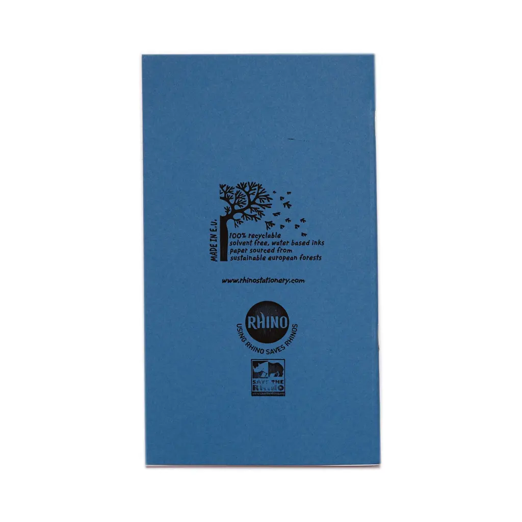 Rhino 200 x 120 Exercise Book 64 Page Feint Ruled 8mm Light Blue (Pack 100) - VAB005-2