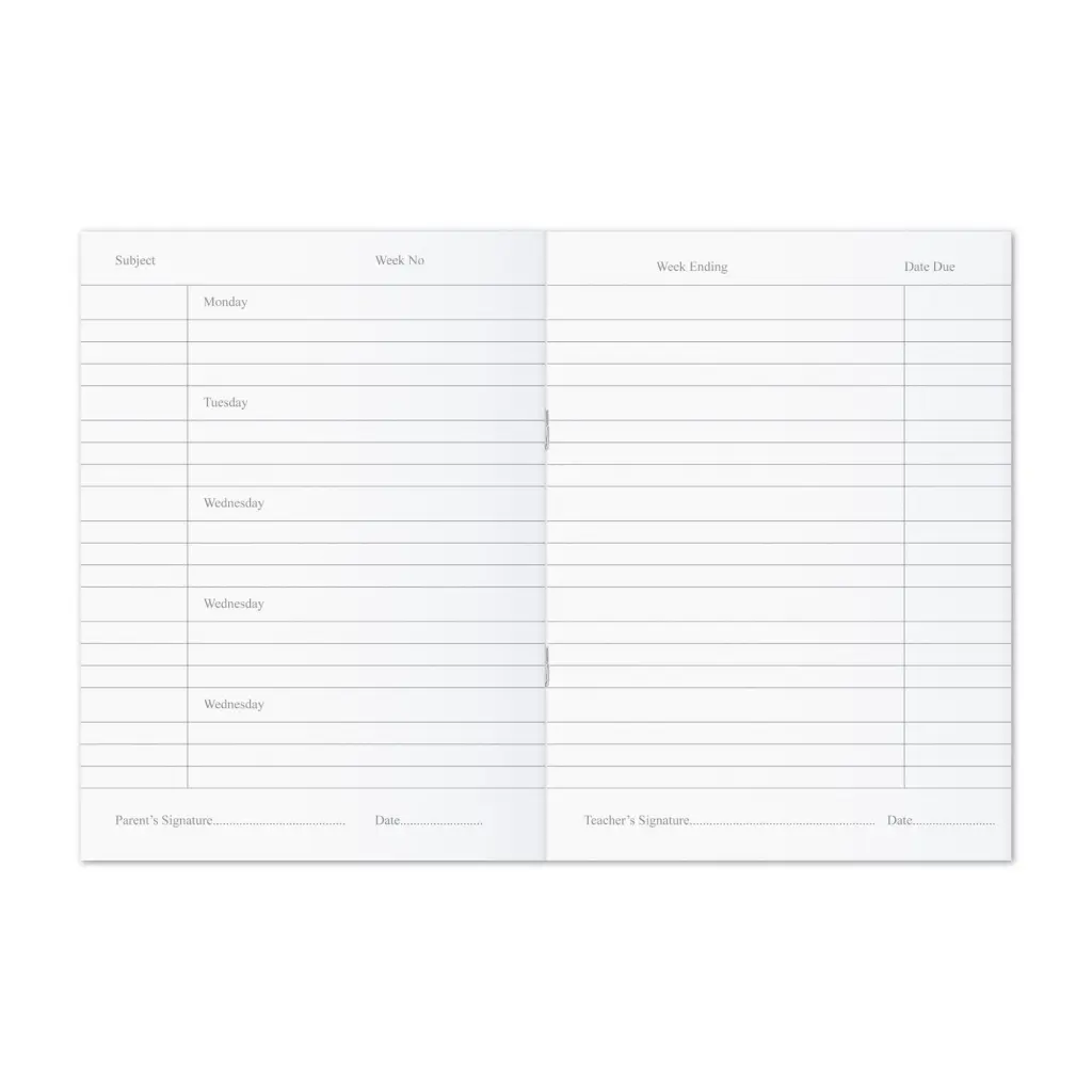 Rhino 8 x 6 Inch Homework Diary 84 Page 5-Day Week (Pack 100) - SDWD2-2