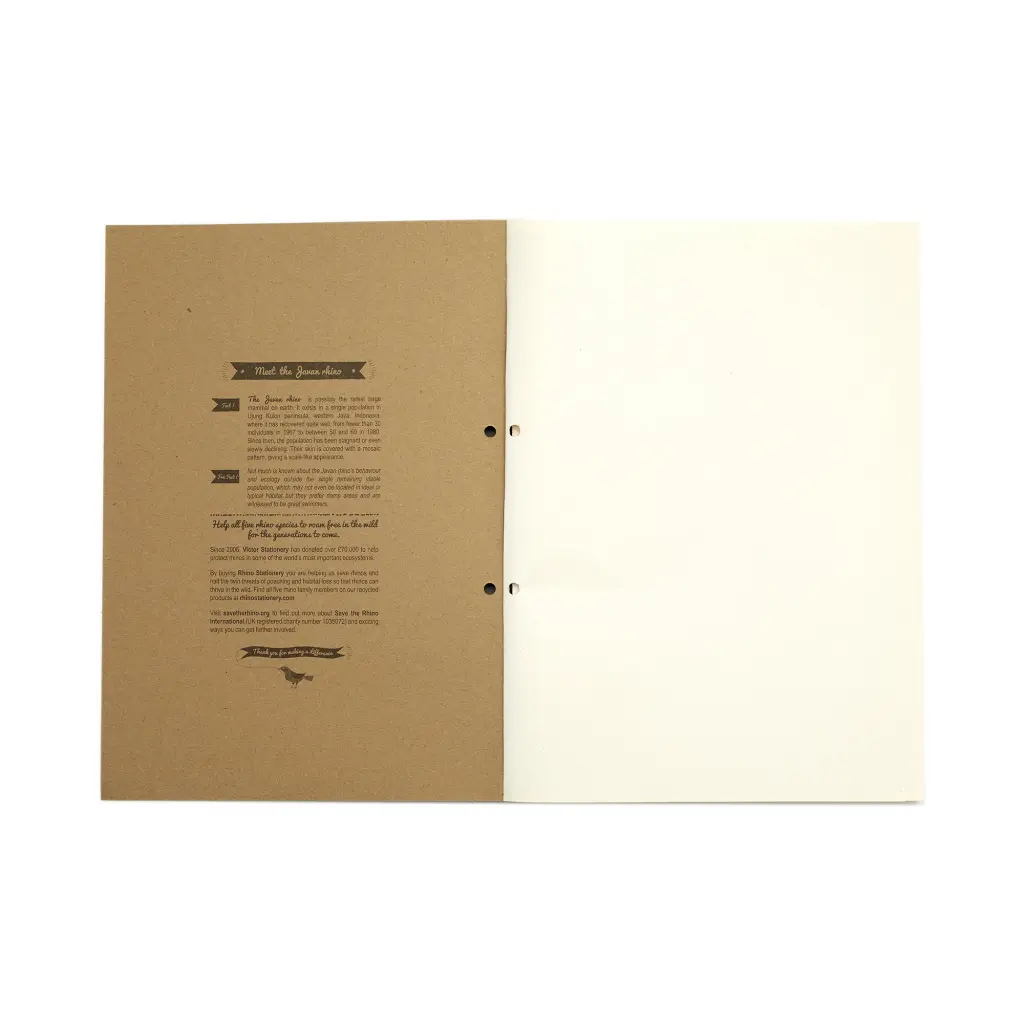 Rhino A4 Recycled Refill Pad 320 Page Feint Ruled 8mm With Margin (Pack 3) - RHDFMR-2