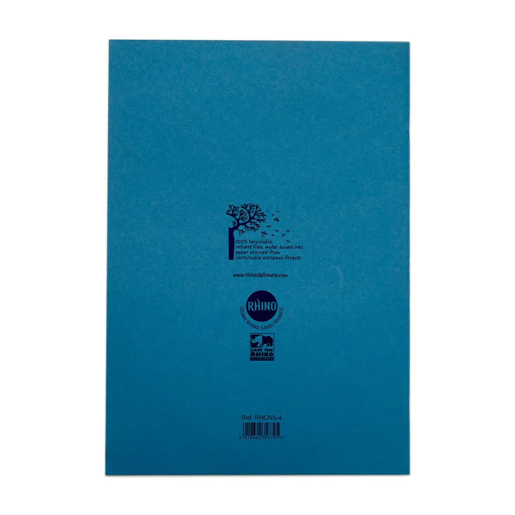 Rhino A4 Perforated Counsels/Council Notebook 96 Page Feint Ruled 8mm Light Blue (Pack 10) - RHCN5-4