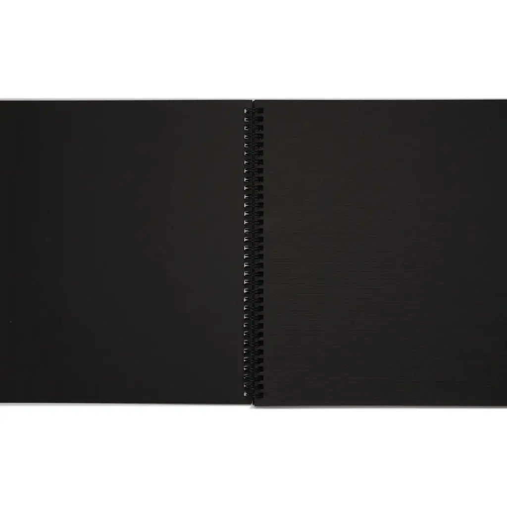 Rhino A4+ Oversize Hardback Scrapbook 40 Page Black Paper Plain (Pack 3) - RHBSB-8