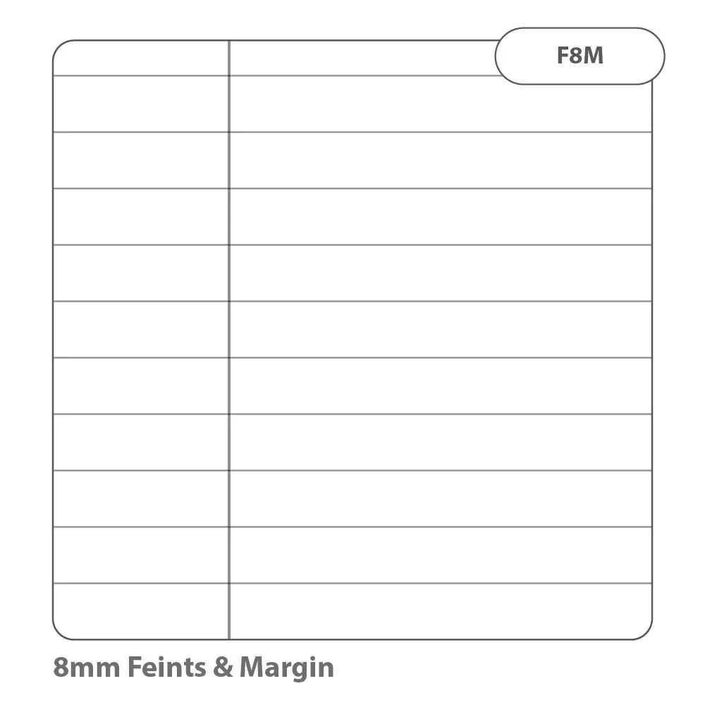 Rhino A4 Refill Pad 160 Page Feint Ruled 8mm With Margin (Pack 6) - HAFM-8