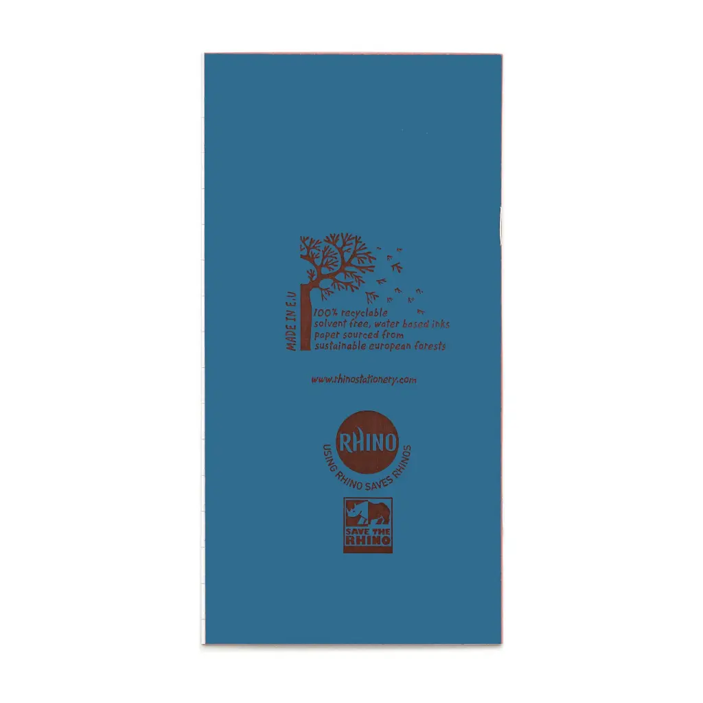 Rhino 8 x 4 (205x102mm) Vocabulary Notebook 32 Page Feint Ruled 12mm Light Blue (Pack 100) - GVNB005-96-2