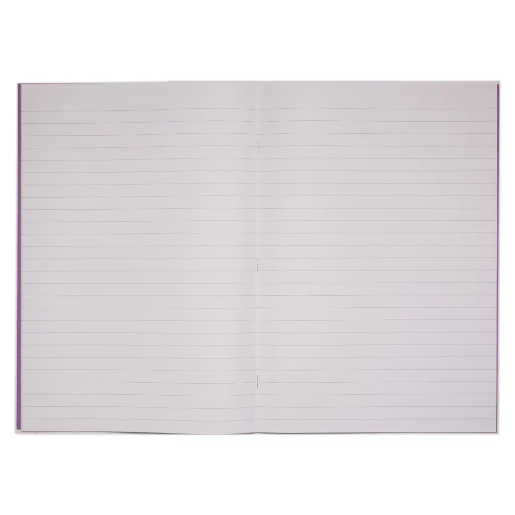 Rhino 13 x 9  A4+ Oversized Exercise Book 40 Page Feint Ruled 12mm Purple (Pack 100) - VDU024-230-6