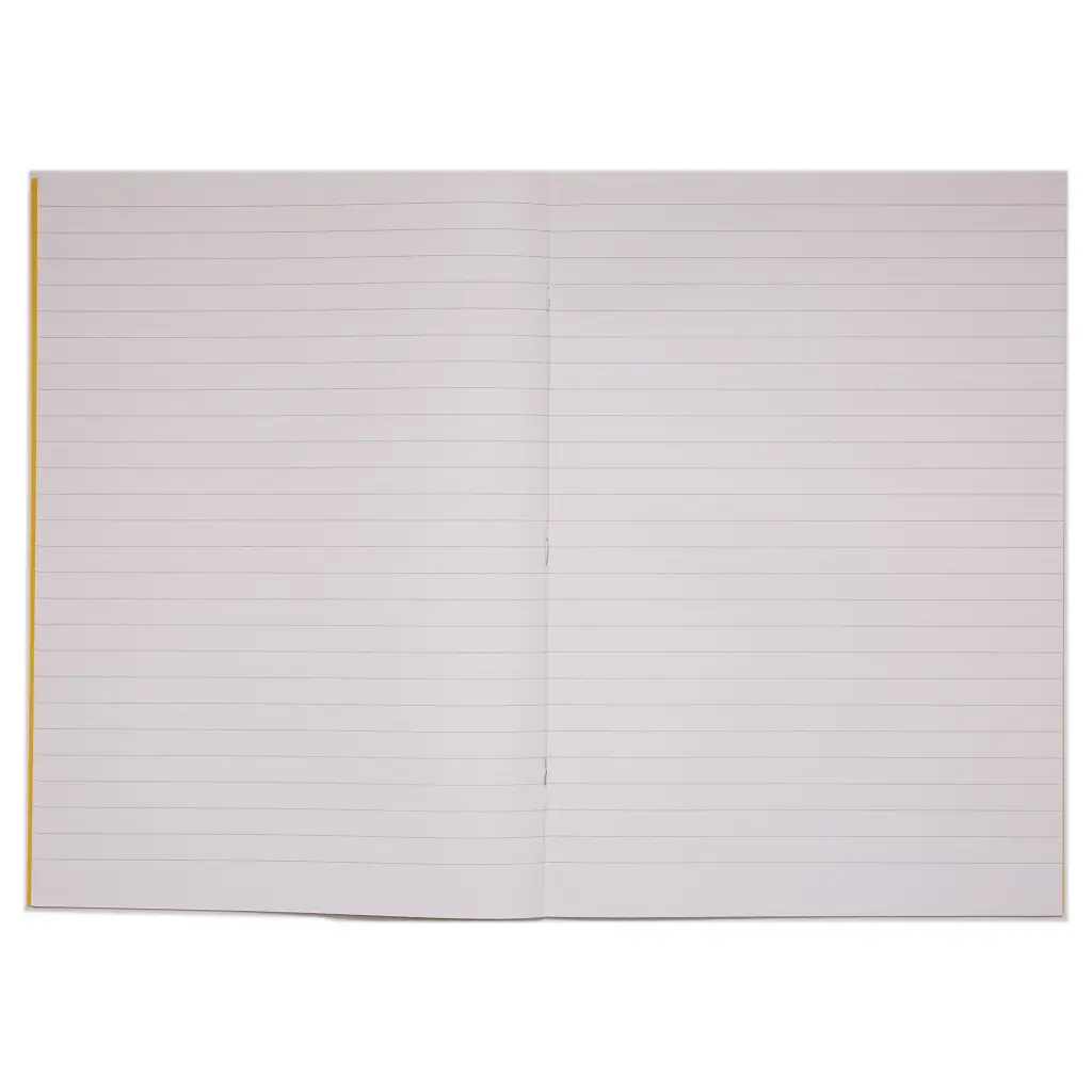 Rhino 13x9  A4+ Oversized Exercise Book Ruled 12mm Yellow Pack 100 VDU024-200-0