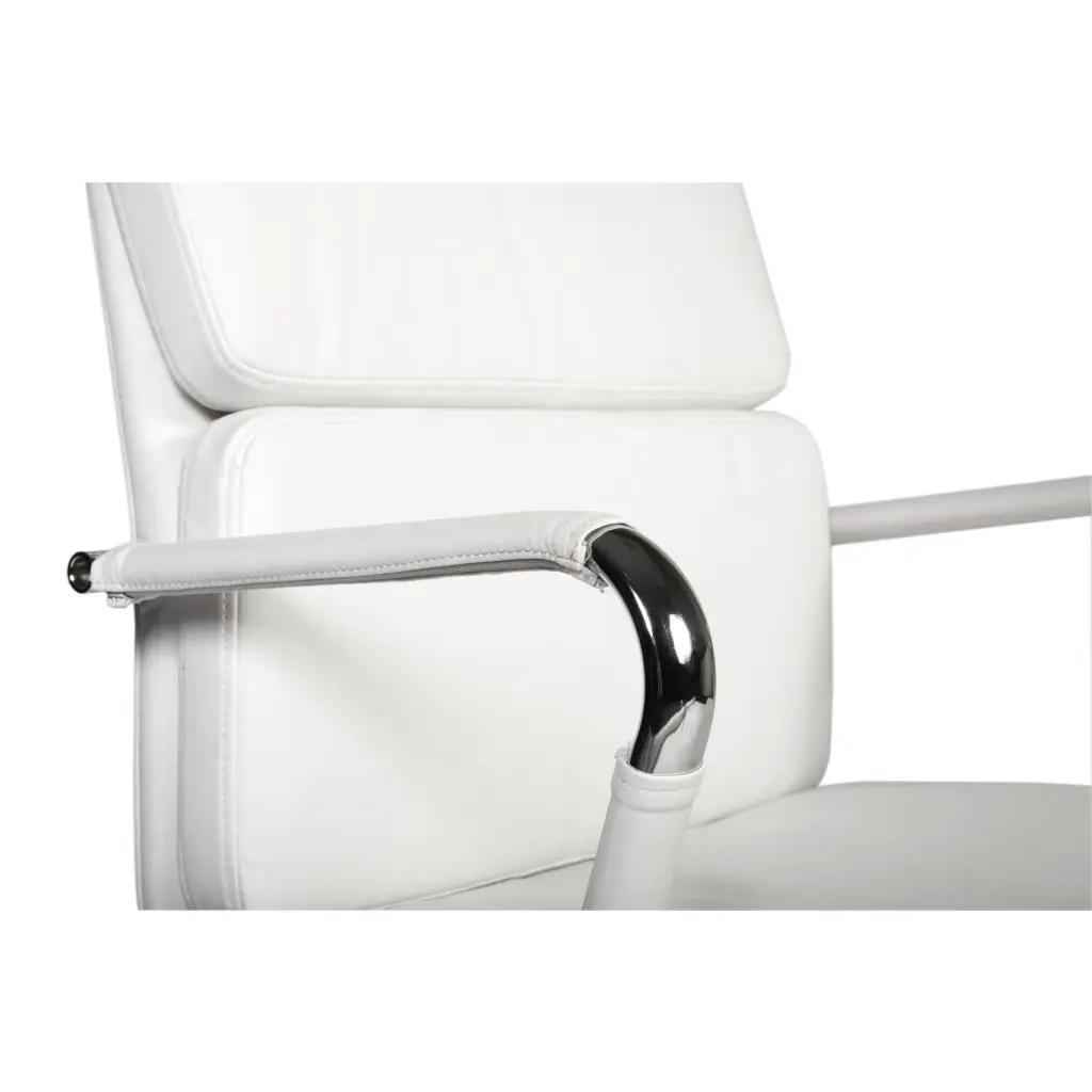 Deco Retro Style Reception/Boardroom/Visitors Chair White 1101WH