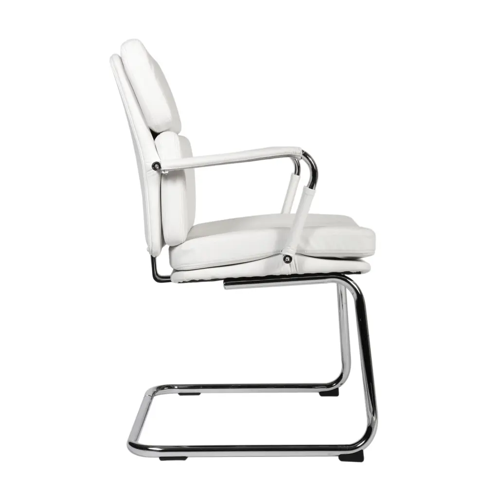 Deco Retro Style Reception/Boardroom/Visitors Chair White 1101WH