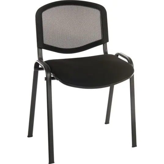 Conference Mesh Back Stackable Chair Black 1500MESH-BLK