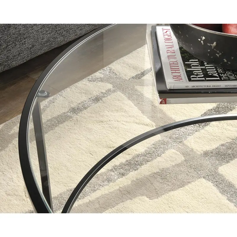 Hampstead Park Circular Coffee Table with Glass Top 5414970