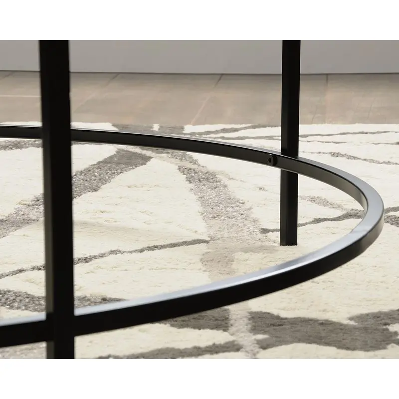 Hampstead Park Circular Coffee Table with Glass Top 5414970