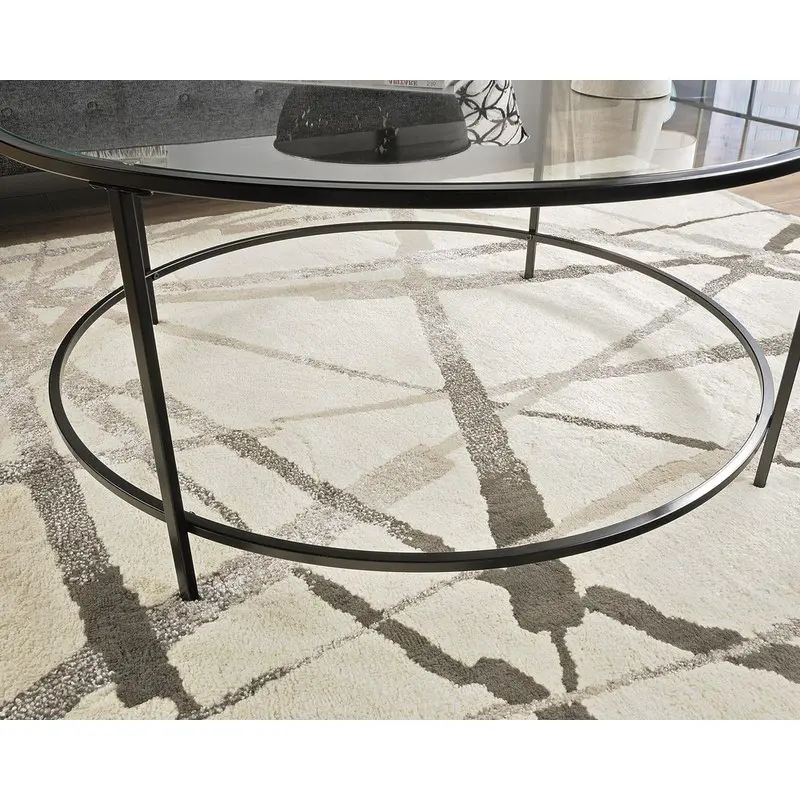 Hampstead Park Circular Coffee Table with Glass Top 5414970