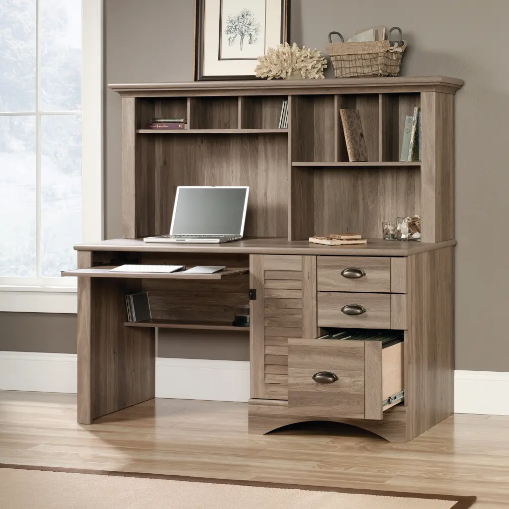 Louvre Hutch Desk Salt Oak 5415109